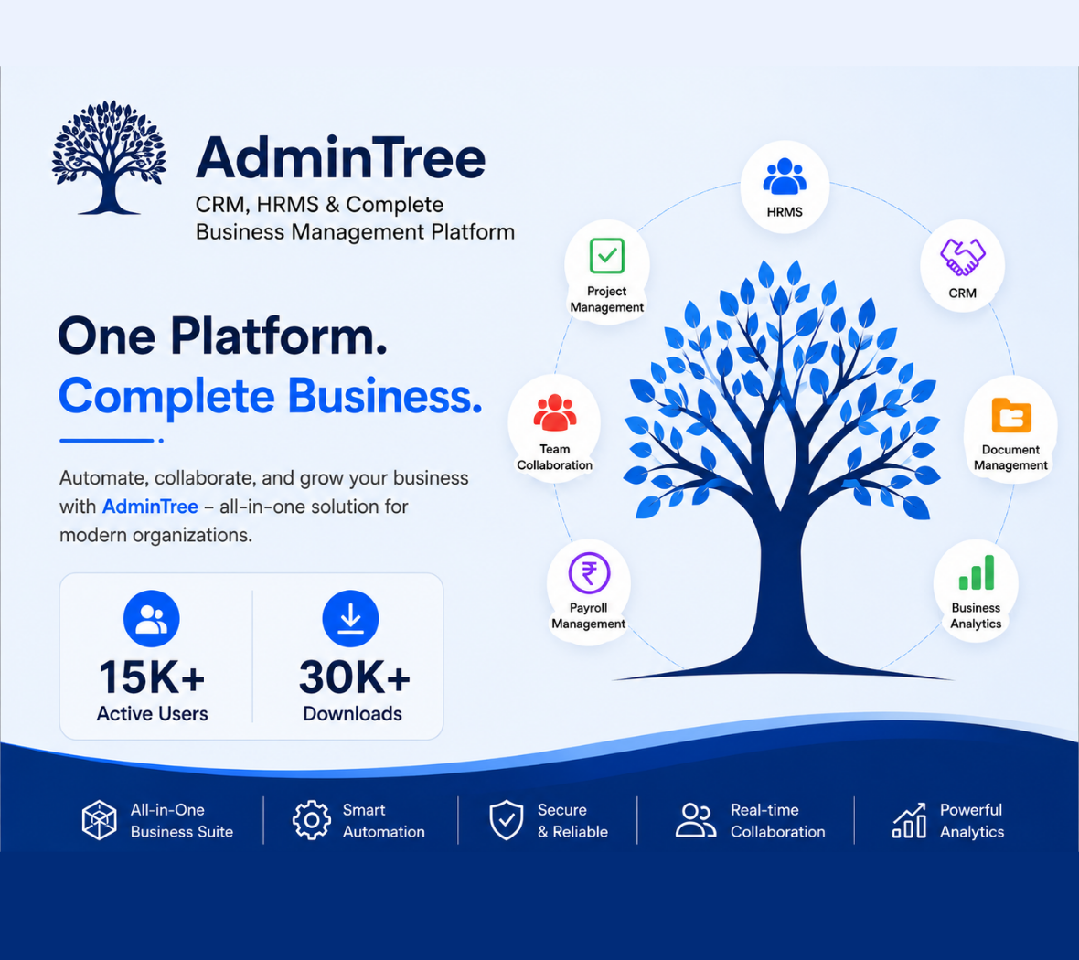 AdminTree – CRM, HRMS & Complete Business Management Platform